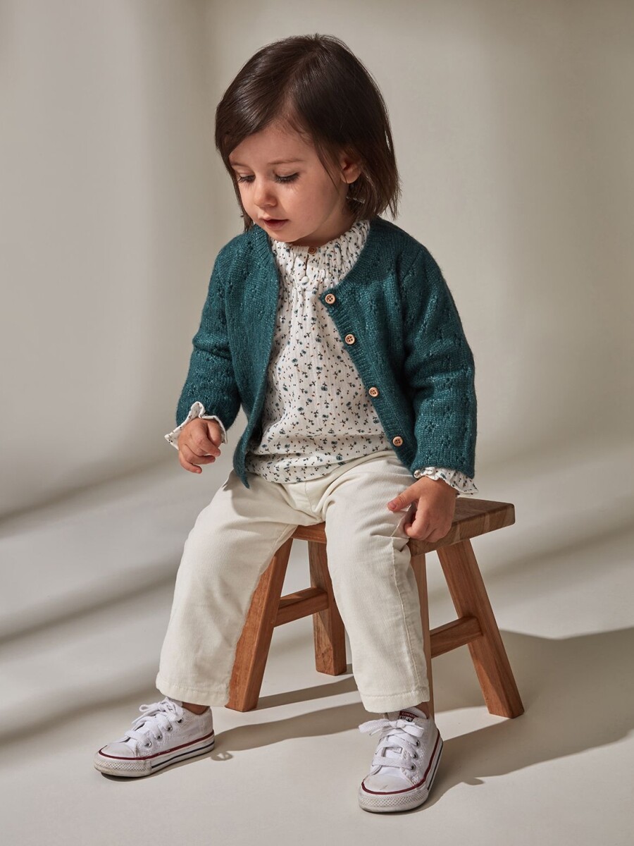 Gocco Giacca Corta Bimba In Cotone, Cardigan A Maglia Per Mezza Stagione, Colore Sabbia, Manica Lunga, Lavabile In Lavatrice