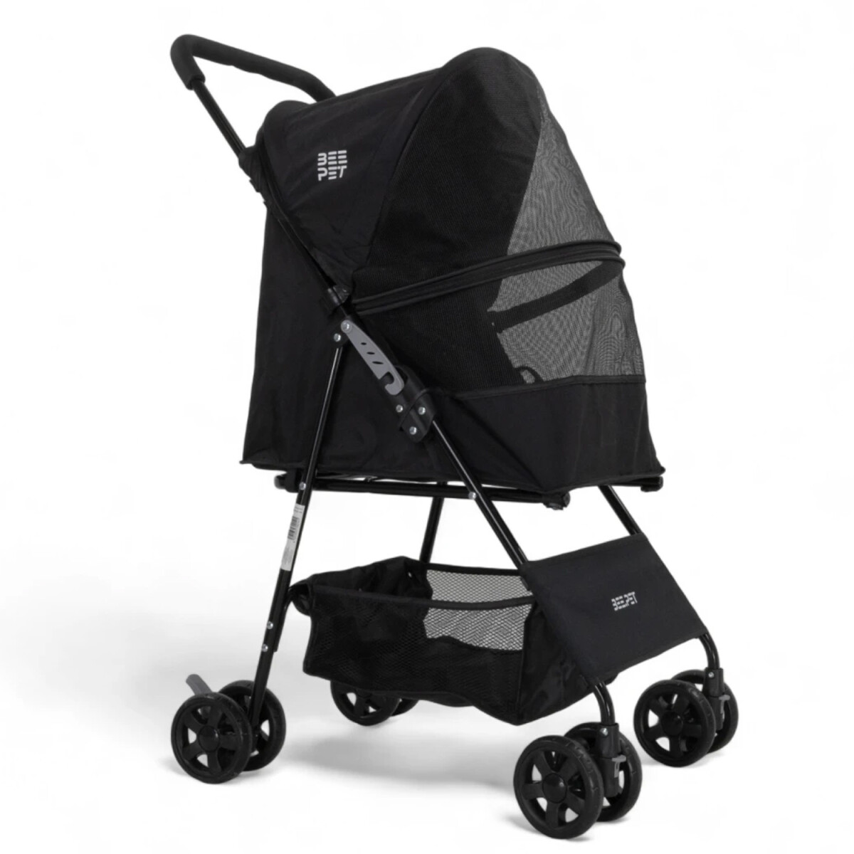 Coche Transportador para Mascotas Plegable BeePet BP003 hasta 15kg - Negro 