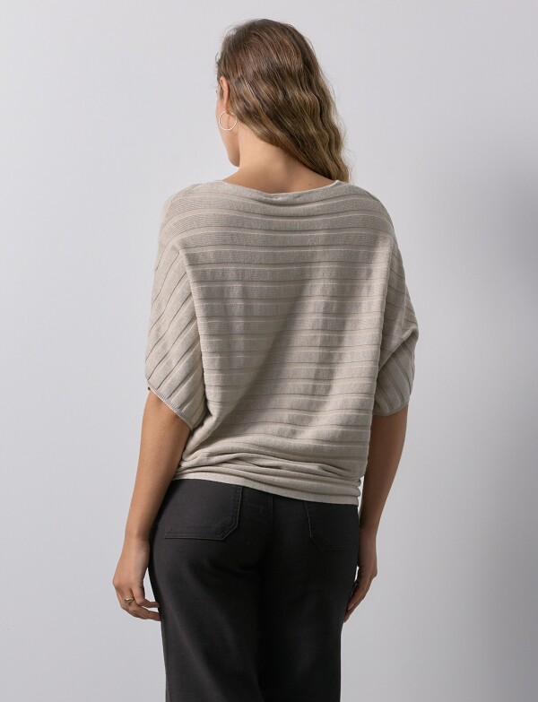 Buzo Dolman Acanalado BEIGE