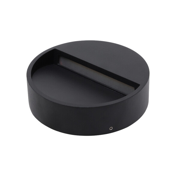 Lámpara de pared LED red. IP65 negro 6W cálida 90° IX4828