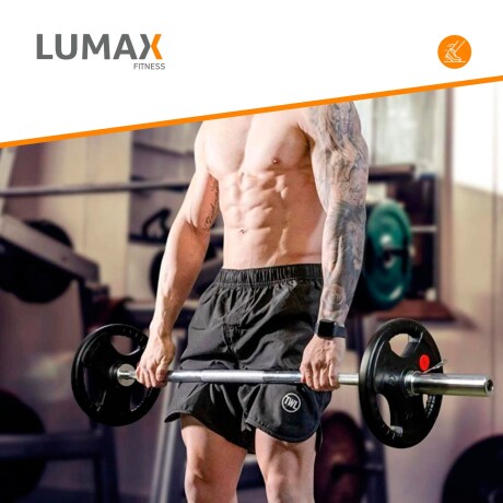 Disco Pesa Olímpica Recubierta Lumax con 3 Agarres 20KG Disco Pesa Olímpica Recubierta Lumax con 3 Agarres 20KG