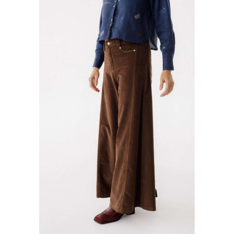 Pantalón Wide XL Corderoy Chocolate