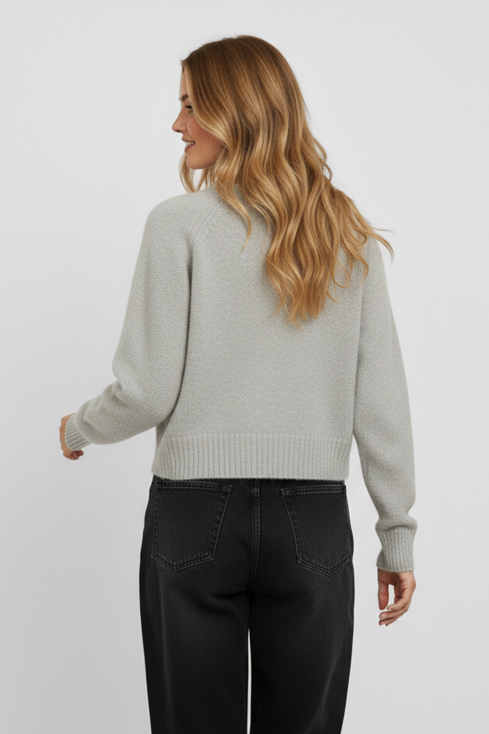 Cardigan Brinara Gris Melange Medio
