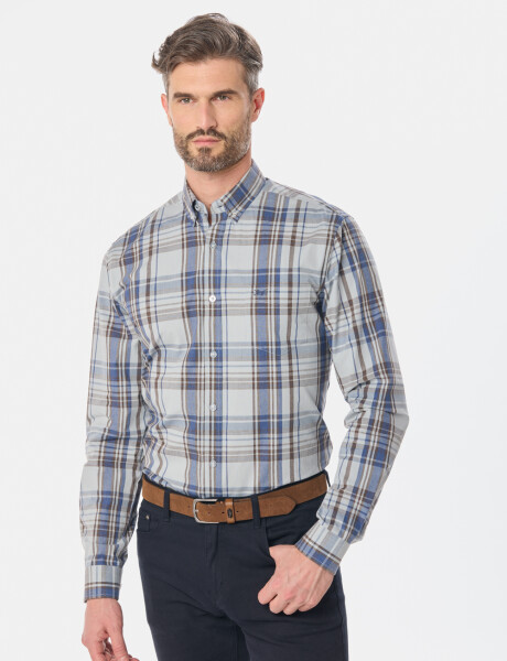 CAMISA CUADROS Marron