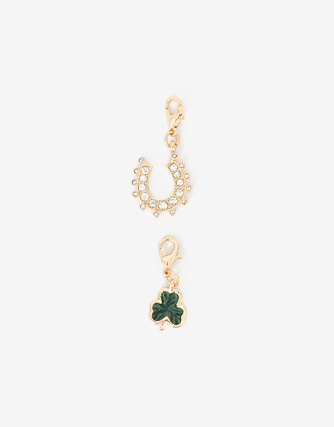 Dijes Lucky charm Set De Dijes Trébol Y Herradura - Dorado
