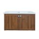 Mueble Baño En Mdf 80X50X45 Roble Oscuro - Incluye Bacha C/perf Para Griferia