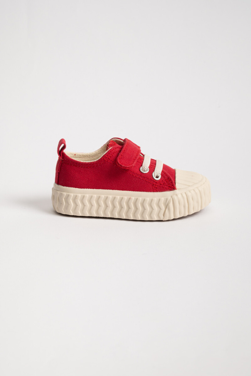 Zapatilla deportiva deportiva acordonada Roja