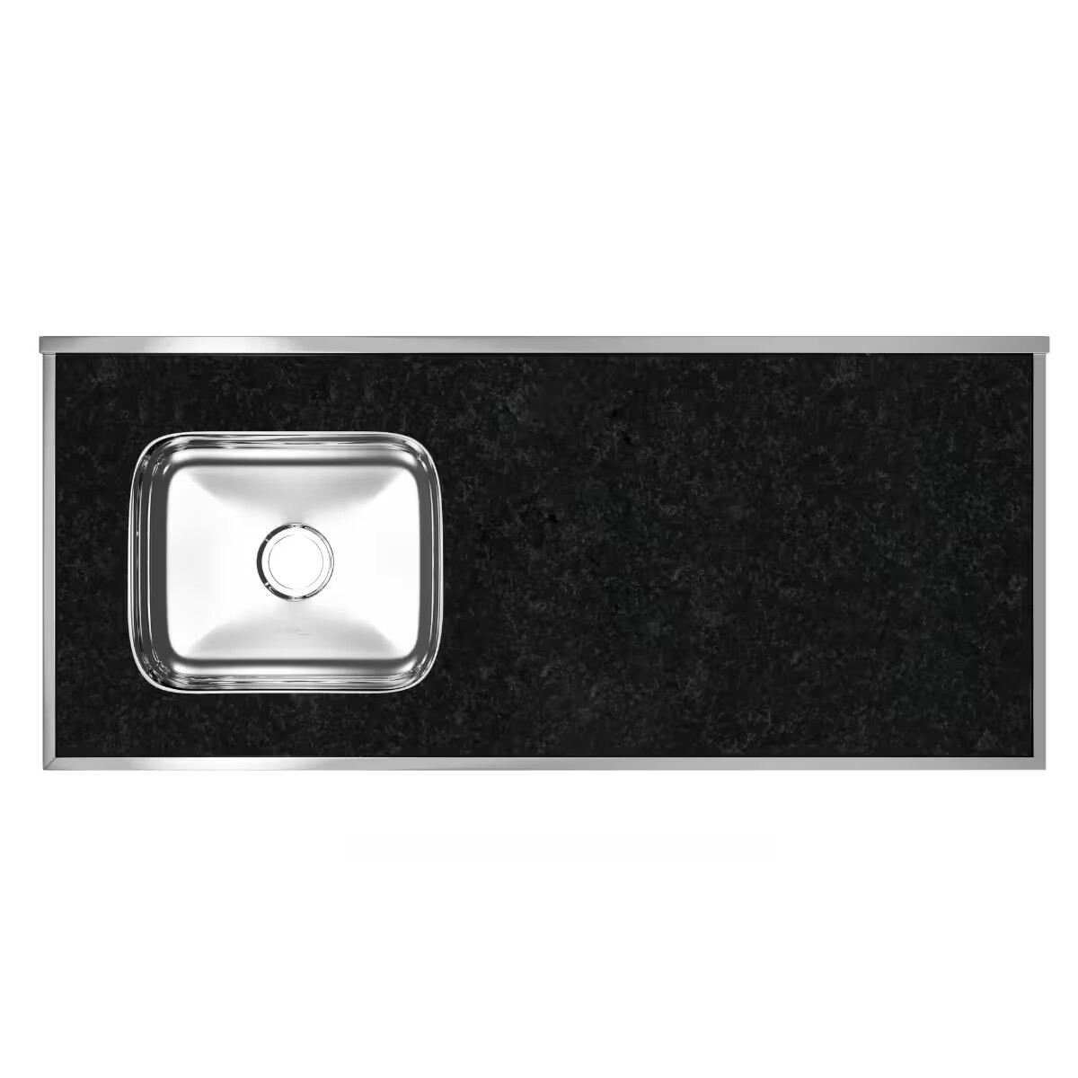 Mesada C/pileta Inox 120cm Verde Labra Izquierda Forminox 