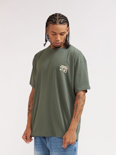 REMERA OVER CAFE CLUB VERDE