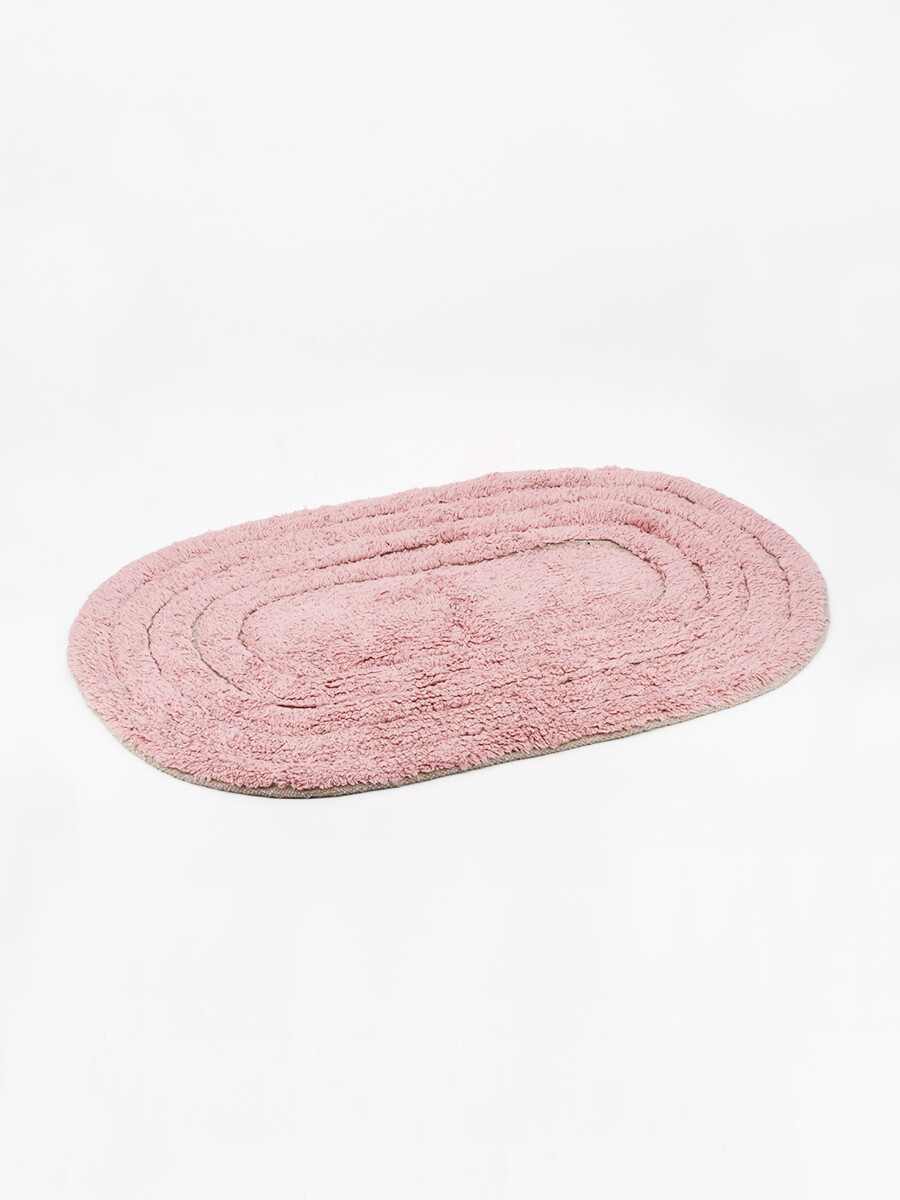 ALFOMBRA BAÑO OVAL - ROSADO 