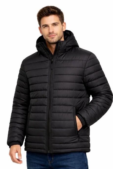 Campera capitoneada Negro