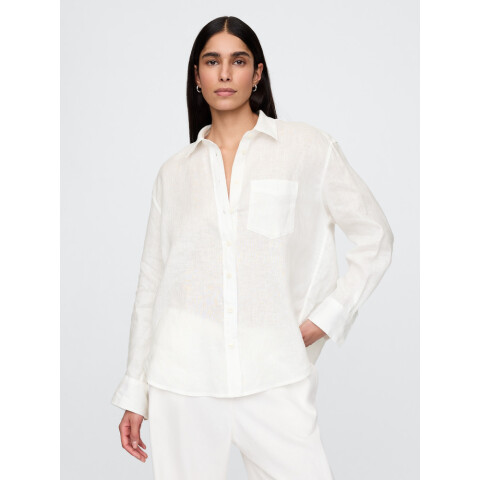 THE RELAXED SHIRT - LINEN NEW OFF WHITE