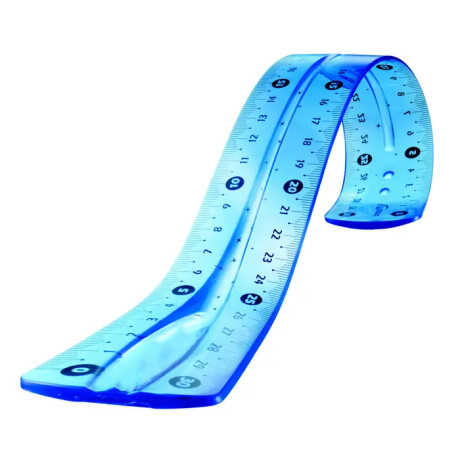Regla Flex 30 cm Azul