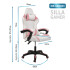 Silla Gamer Ergonomica Escritorio Reclinable Soporta 200kg Blanco con Rosa Silla Gamer Ergonomica Escritorio Reclinable Soporta 200kg Blanco con Rosa