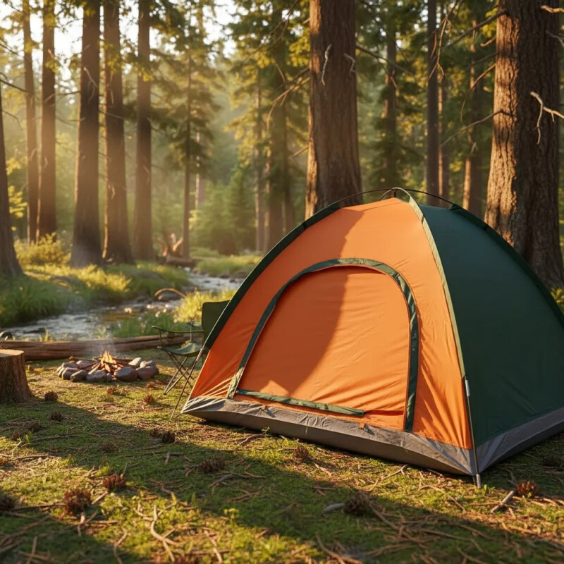 Carpa Outter Camping Para Dos Personas 190 X 130cm Naranja