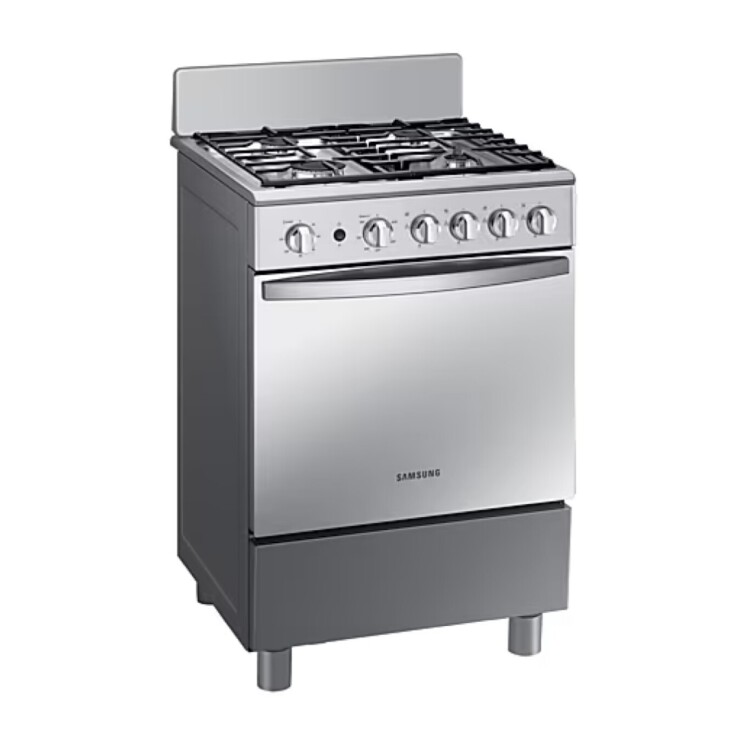 Cocina a Gas Samsung NX4000BM 4 Hornallas con Quemador Rápido Silver