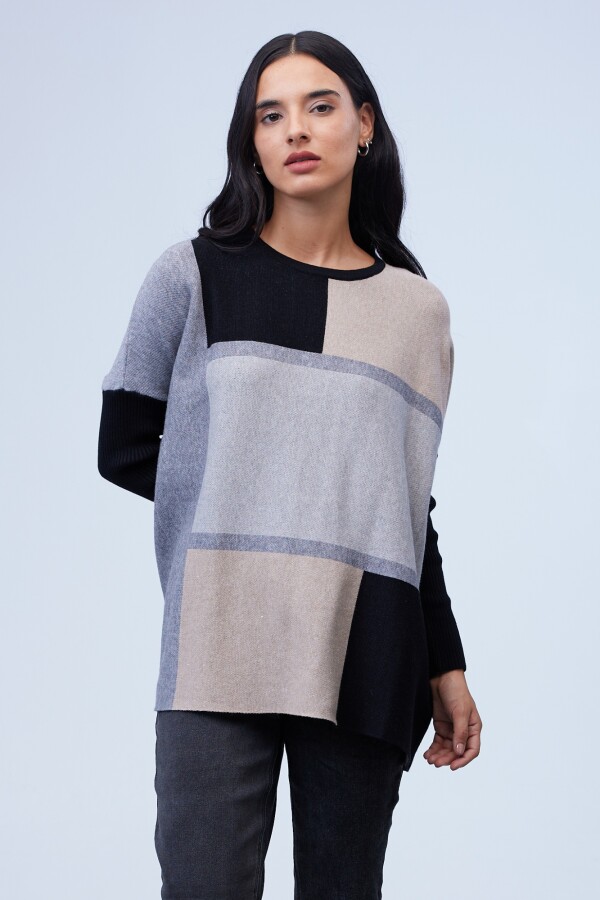 Buzo Colorblock GRIS/MULTI