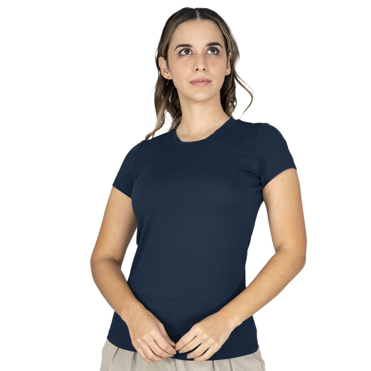 TSHIRT FEM POLY/SPX EVERLAST E-DAY NA W6 - NAVY SUEDE 