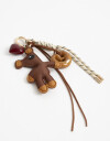 Llavero Cuero/PU Llavero Y Bag Charm Oso - Combinacion Multicolor