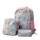 Set Mochila 3 Piezas Diseño Frutillitas Escolar Resistente Celeste
