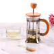 Cafetera francesa de vidrio y madera 800 ml MADERA