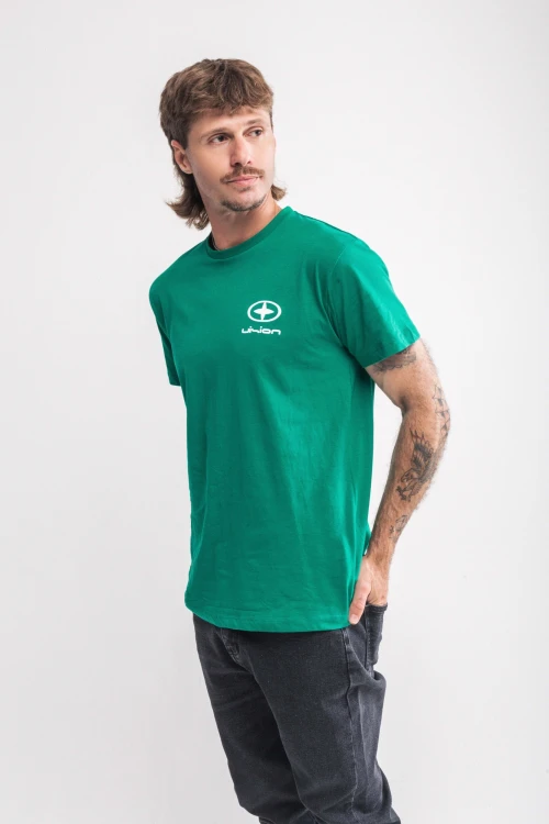 Remera estampada Melilla Verde petróleo