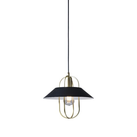 COLGANTE BROOKLYN E27 NEGRO Y DORADO COLGANTE BROOKLYN E27 NEGRO Y DORADO