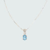 Colgante Brio Oval de MOON en Plata 925 con topacio azul y brillante - Incluye cadena Colgante Brio Oval de MOON en Plata 925 con topacio azul y brillante - Incluye cadena
