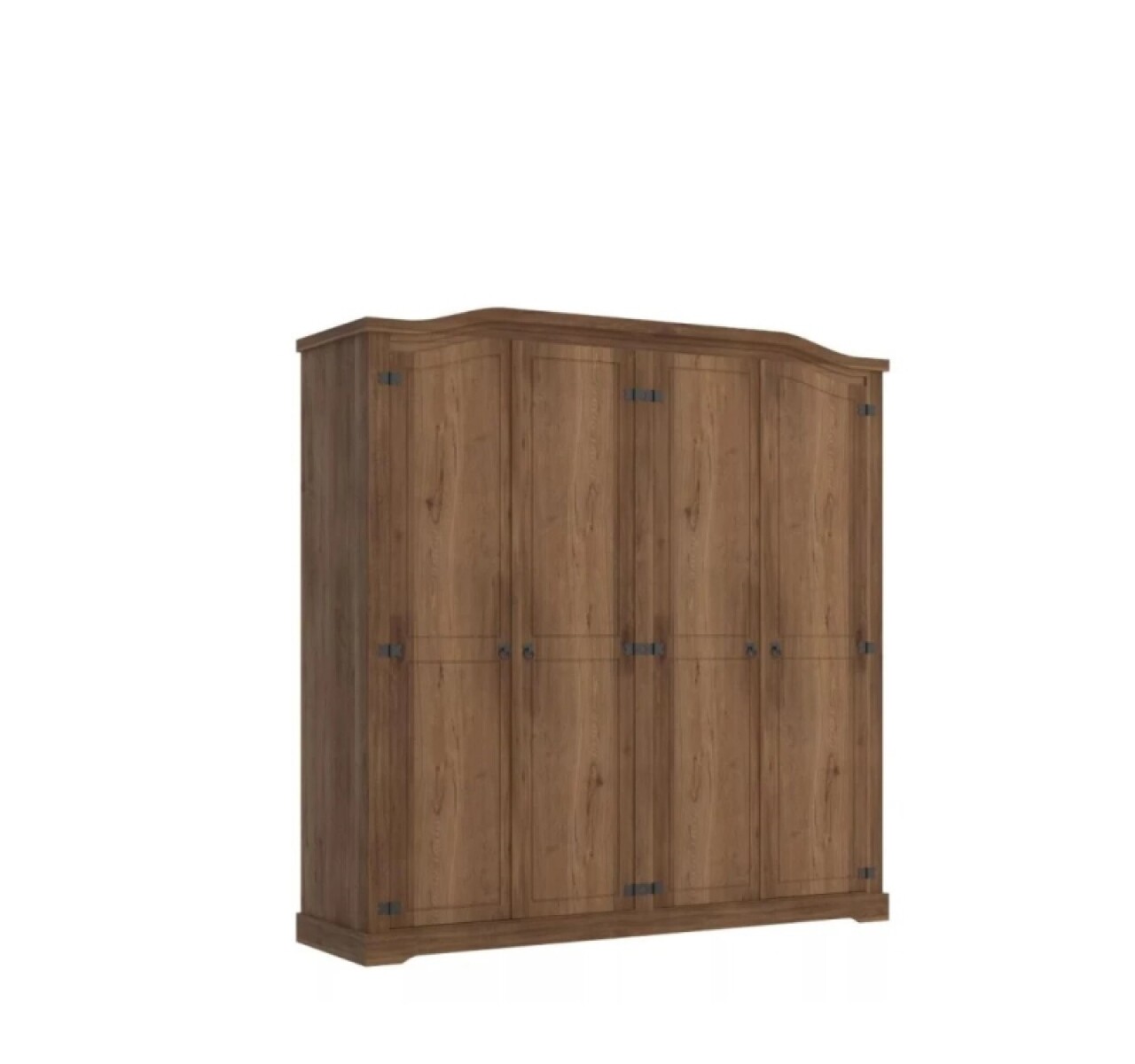 Ropero Madera 4 Puertas Nogal Curvo Rustico 