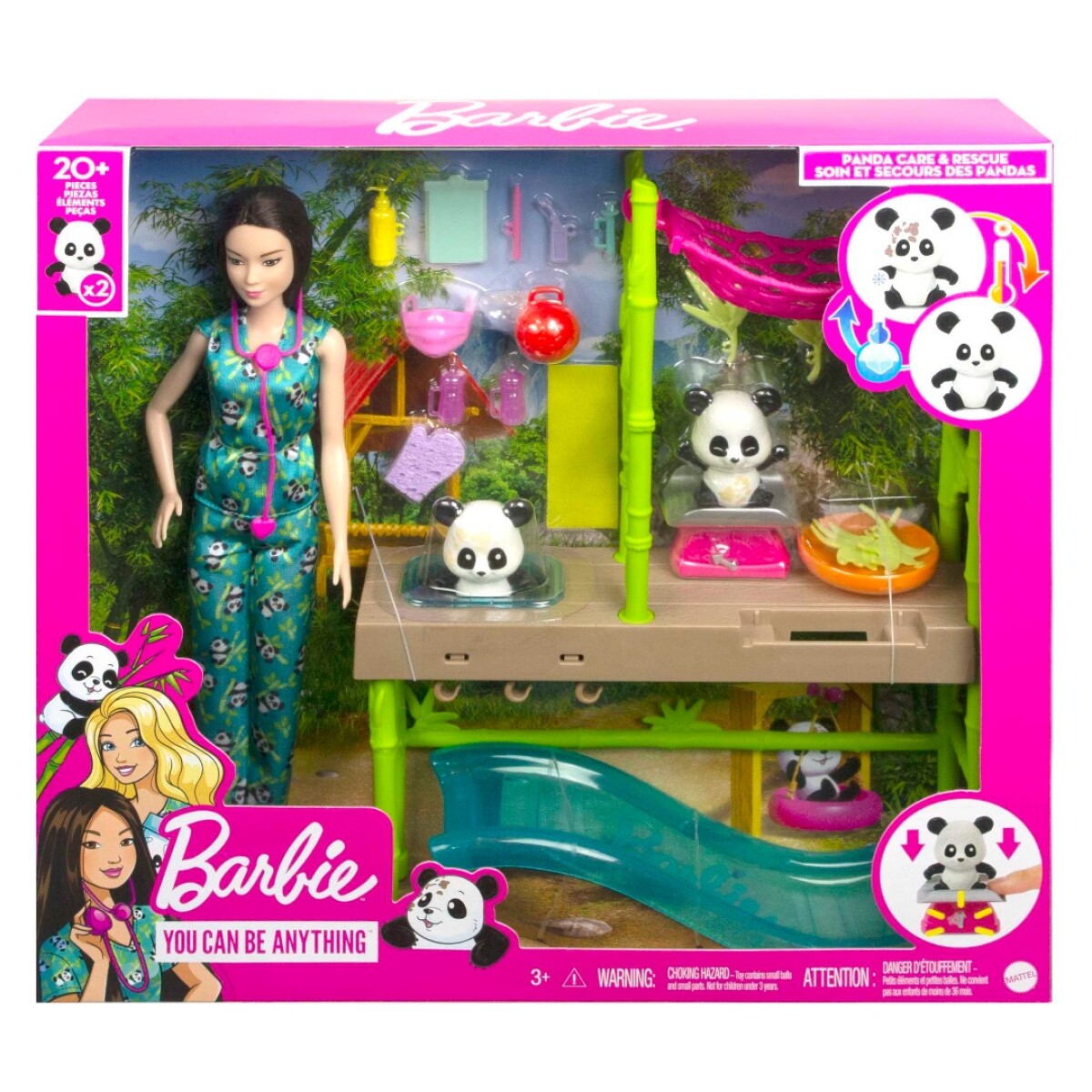 Set Muñeca Barbie Cuidado Rescate de Panda - 001 