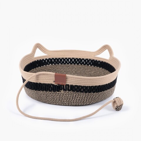 Cama/Cesto tejido c/cuerda CAT BLACK, 50*13cm Cama/cesto Tejido C/cuerda Cat Black, 50*13cm