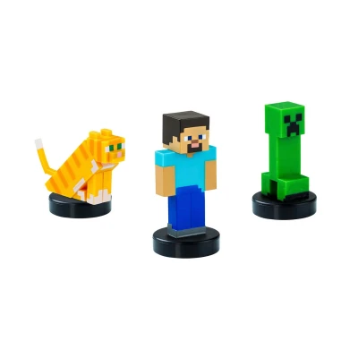Minecraft Sellos Pack 3 figuras Gato