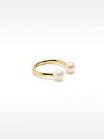 Anillo De Plata 925 Sterling Silver Pearl dorado