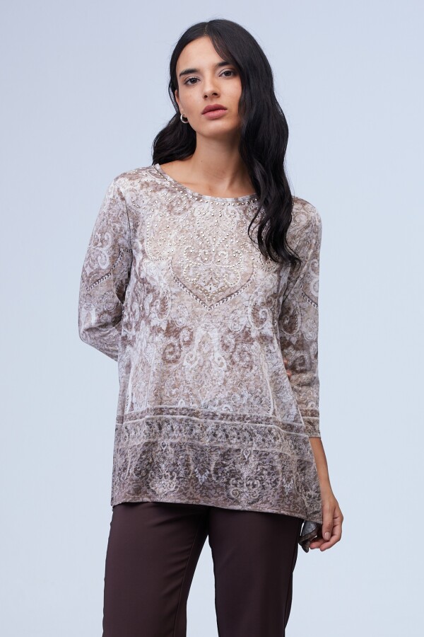 Blusa Brillos TOSTADO/MULTI
