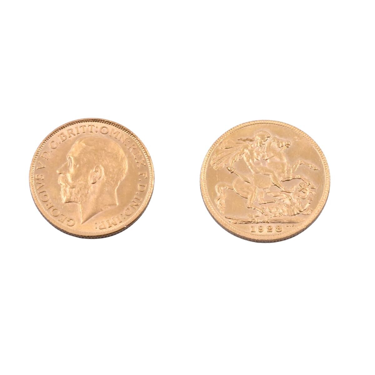 Moneda de oro Gran Bretaña un Soberano/Libra año 1928. 
