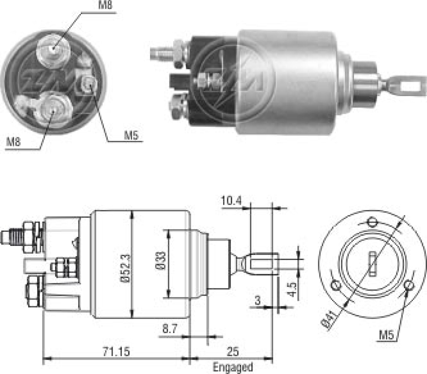AUTOMATICO DE ARRANQUE CITROEN - PEUGEOT ZX XANTIA XSARA 205 306 405 406 1.6 1.8 2.0 BOSCH ZM 