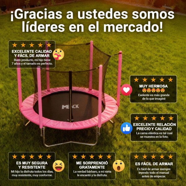 Cama Elastica 1.83 M Trampolin Saltarin Niños Adultos Grande Con Red Proteccion Imback Color Rosa Cama Elastica 1.83 M Trampolin Saltarin Niños Adultos Grande Con Red Proteccion Imback Color Rosa