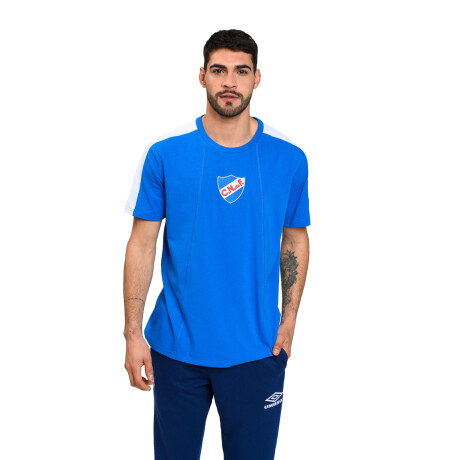 Remera de Hombre Umbro Nacional Hub Azul Real - Blanco