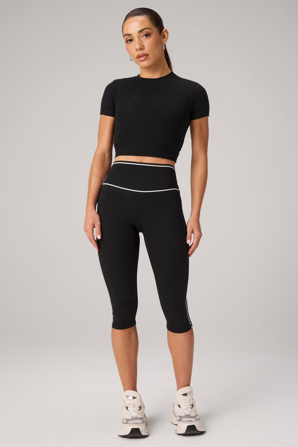 Polo Cotton Jersey Cropped Baby Tee Mujer Black
