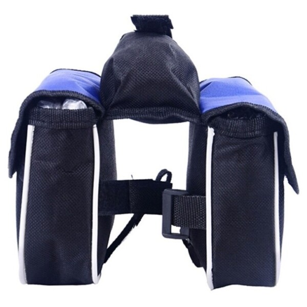 Alforja De Bici Bicicleta Bolso Impermeable Para Cuadro Variante Color Azul