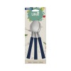 UNA Set 3 Cucharas te M.Plastico Azul 83345/28 UNA Set 3 Cucharas te M.Plastico Azul 83345/28