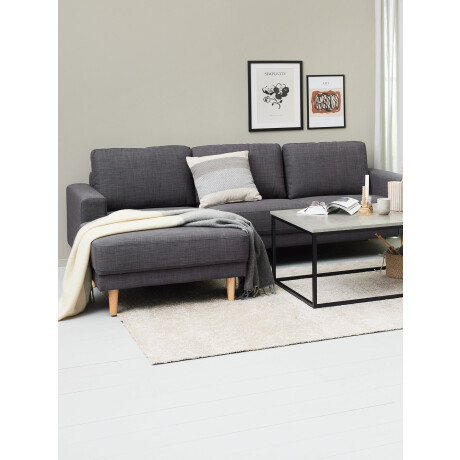 Sofa Egense Chaise Longue Tela Gris Oscuro