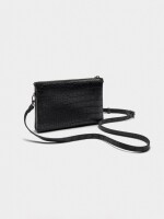 Bolso Bandolera Con Grabado Animal negro