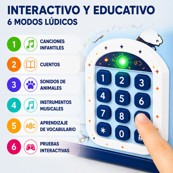 Alcancía Infantil Caja Fuerte Juguete Con Sonido Luces Variante Color Azul
