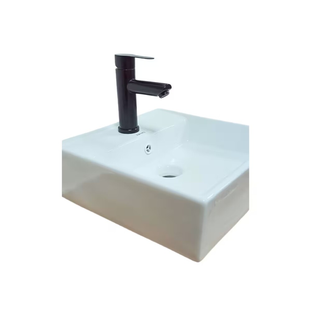 Bacha de apoyo cuadrada 38 cm c/mesa Blanco Brillante Dmc Bacha De Apoyo Cuadrada 38 Cm C/mesa Blanco Brillante Dmc