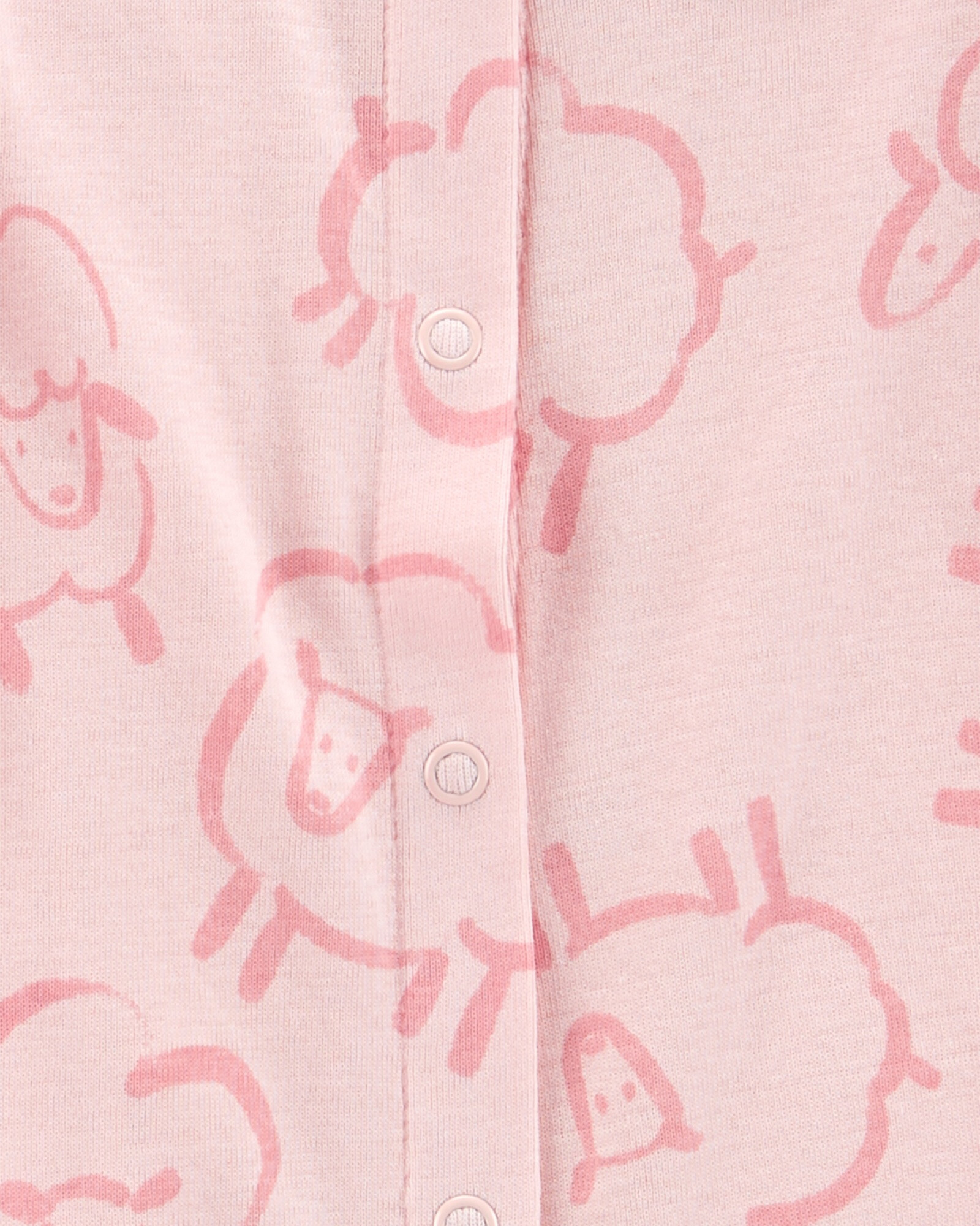 Pijama convertidor de algodón con medias y gorro, rosado, diseño ovejas Pijama convertidor de algodón con medias y gorro, rosado, diseño ovejas