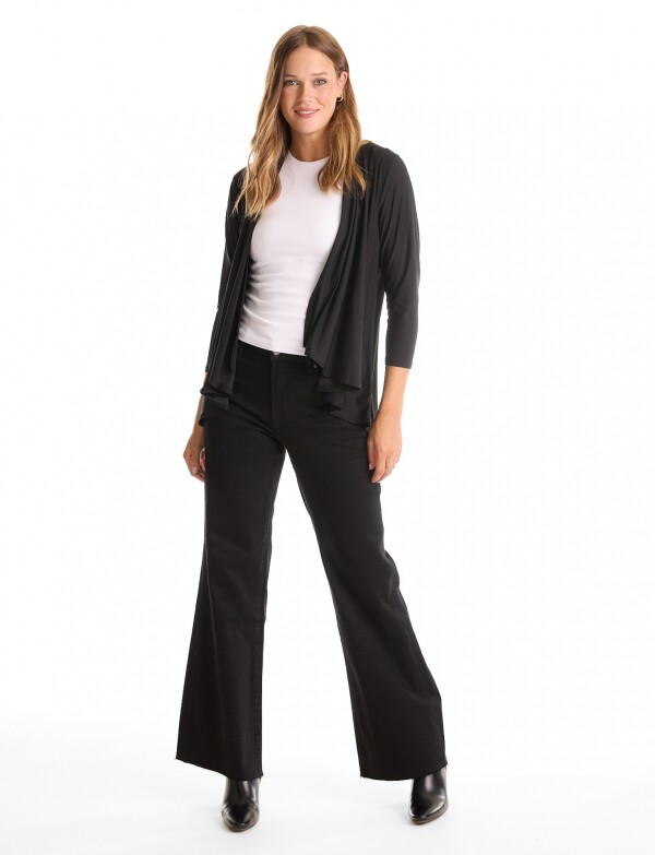 Cardigan Solid NEGRO