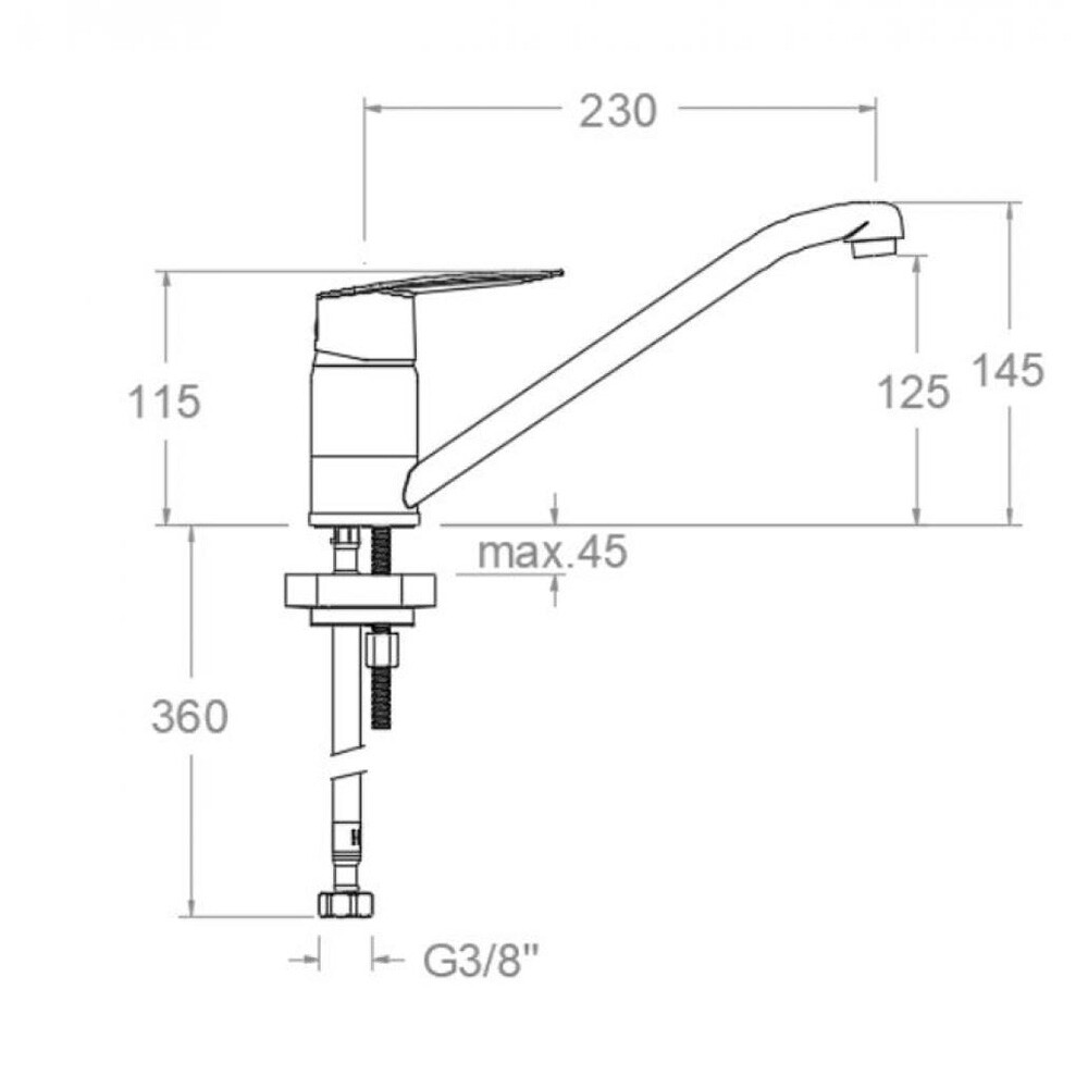 GRIFERÍA DE MESADA MONOCOMANDO MODELO CIVIC BAJO COLOR CROMO SA510901 Grifería De Mesada Monocomando Modelo Civic Bajo Color Cromo Sa510901