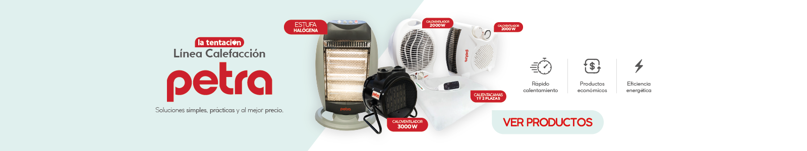 Estufas caloventiladores para este invierno de la marca Petra