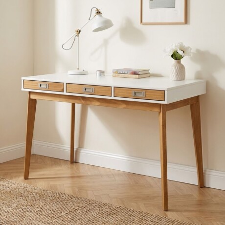 Escritorio Linea Metro Blanco/Miel